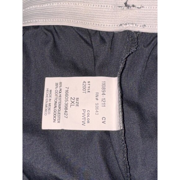 Cherokee Workwear Unisex Scrub Pants 2XL Polyester/Cotton Blend Elastic Waist - Picture 2 of 7